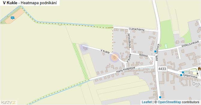 V Kukle - mapa podnikání
