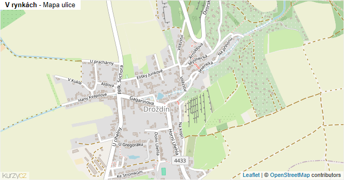 V rynkách - mapa ulice