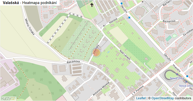 Valašská - mapa podnikání