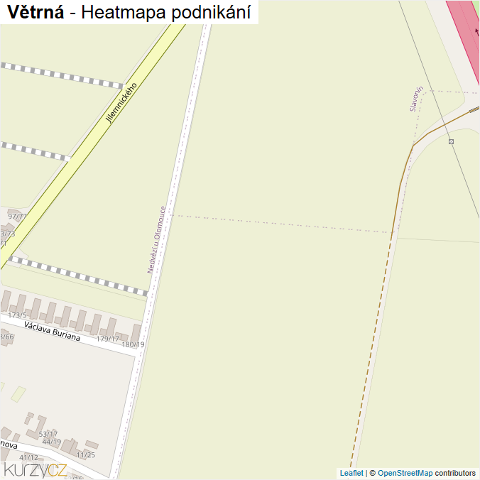 Mapa Větrná - Firmy v ulici.