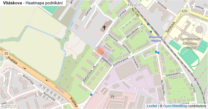 Vitáskova - mapa podnikání