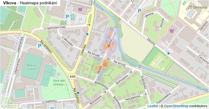 Vlkova - mapa podnikání