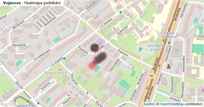 Vojanova - mapa podnikání