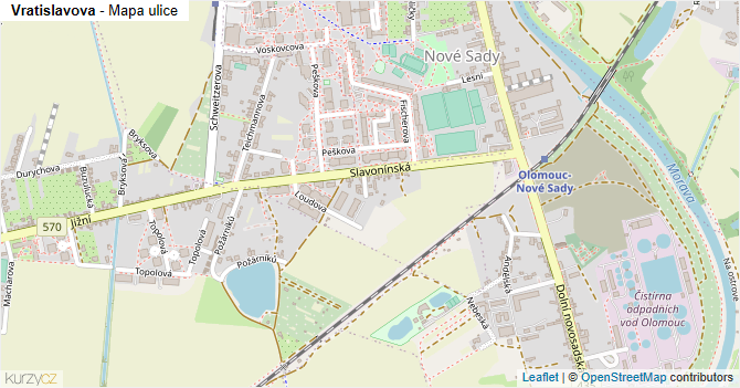 Vratislavova - mapa ulice