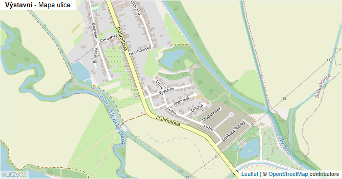 Výstavní - mapa ulice