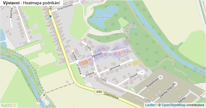 Výstavní - mapa podnikání