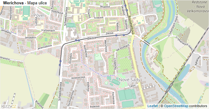 Werichova - mapa ulice