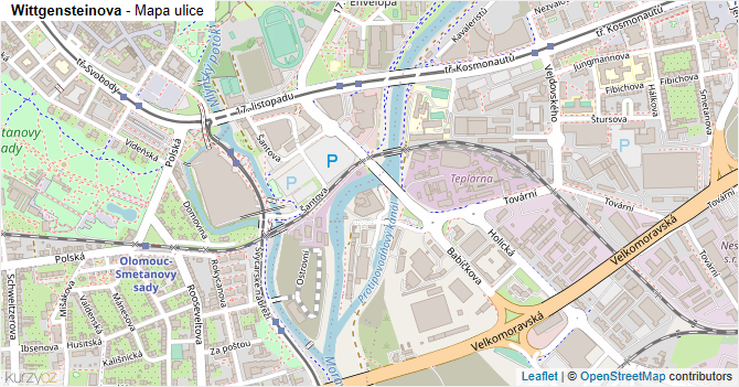 Wittgensteinova - mapa ulice