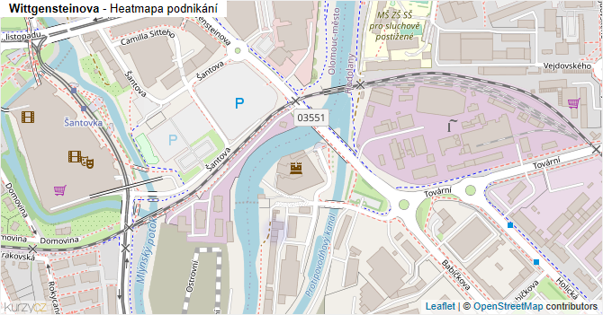 Wittgensteinova - mapa podnikání