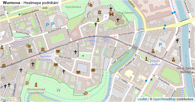 Wurmova - mapa podnikání