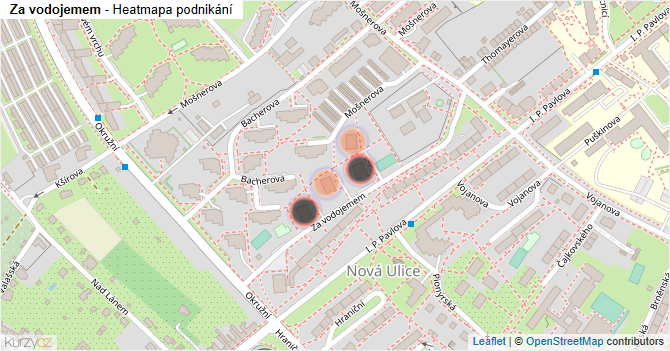 Za vodojemem - mapa podnikání