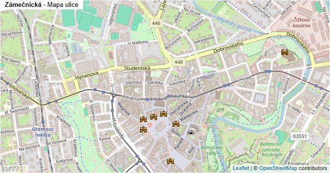 Zámečnická - mapa ulice