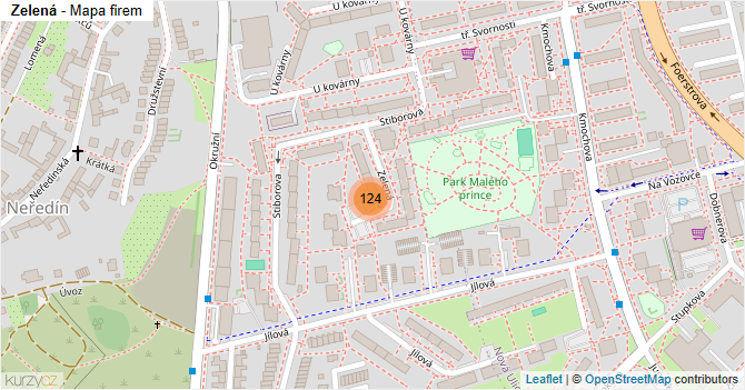 Zelená - mapa firem