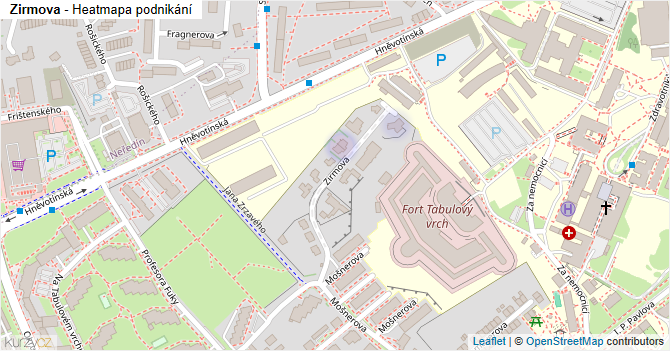 Zirmova - mapa podnikání
