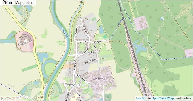 Žitná - mapa ulice