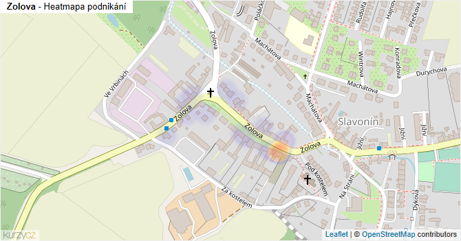 Zolova - mapa podnikání