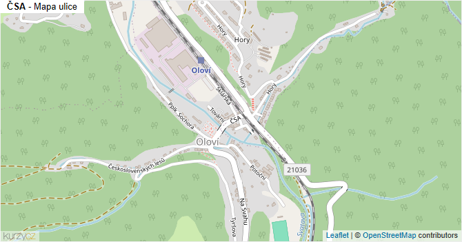 ČSA - mapa ulice