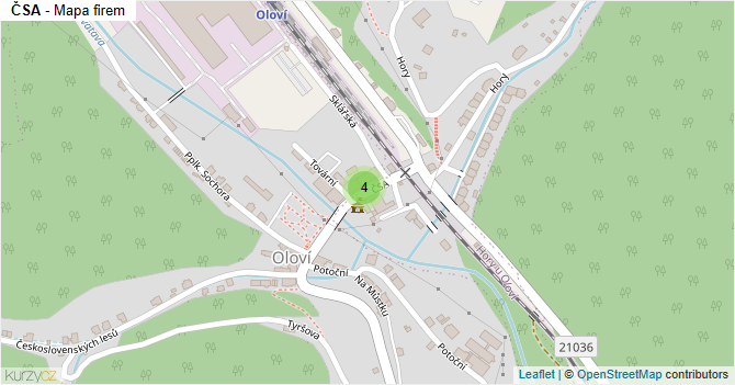 ČSA - mapa firem