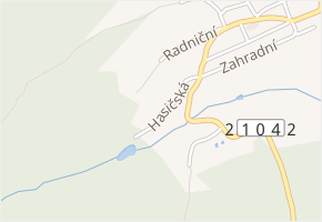 Hasičská v obci Oloví - mapa ulice