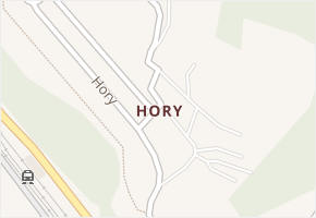 Hory v obci Oloví - mapa části obce