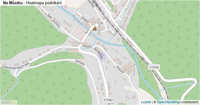 Na Můstku - mapa podnikání