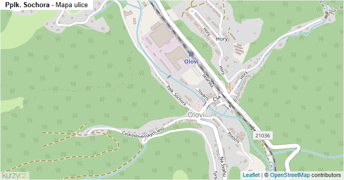 Pplk. Sochora - mapa ulice