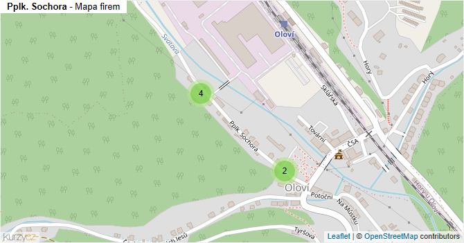 Pplk. Sochora - mapa firem