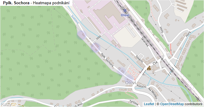 Pplk. Sochora - mapa podnikání