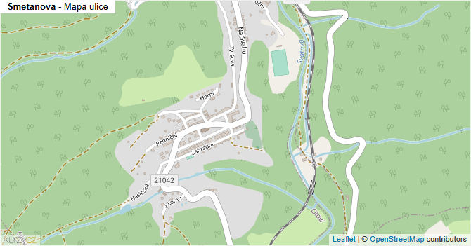 Smetanova - mapa ulice