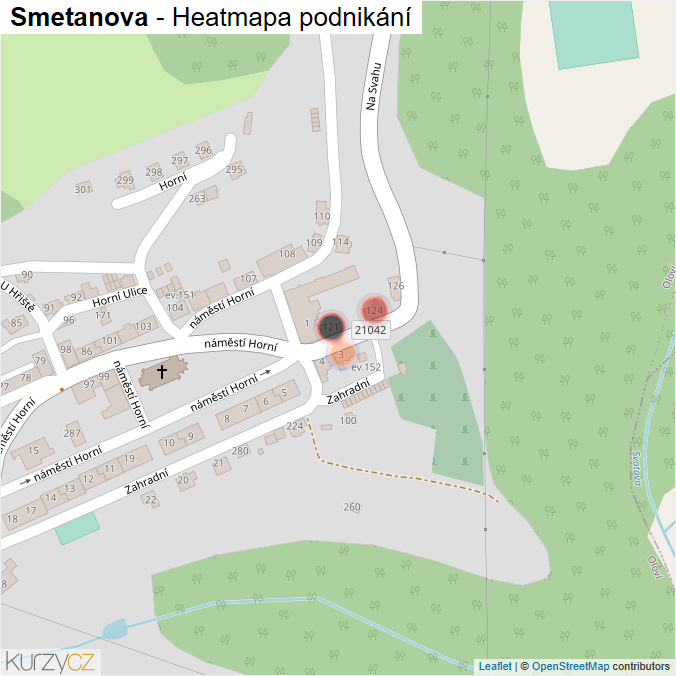 Mapa Smetanova - Firmy v ulici.