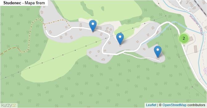 Studenec - mapa firem