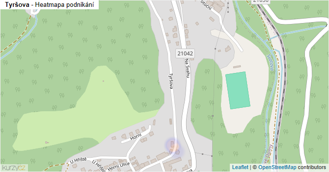 Tyršova - mapa podnikání