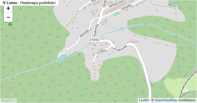 V Lomu - mapa podnikání
