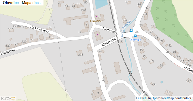 Olovnice - mapa obce
