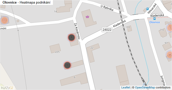 Olovnice - mapa podnikání