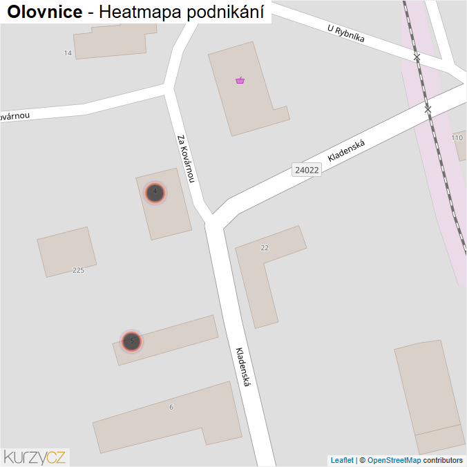 Mapa Olovnice - Firmy v obci.