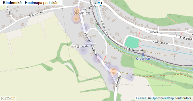 Kladenská - mapa podnikání