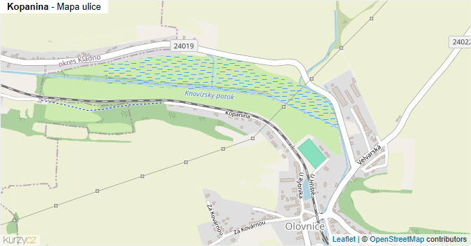 Kopanina - mapa ulice