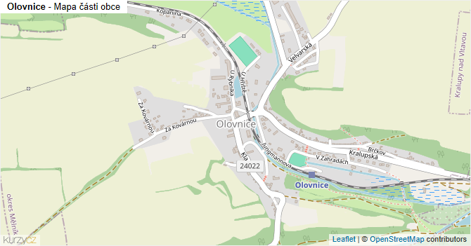 Olovnice - mapa části obce