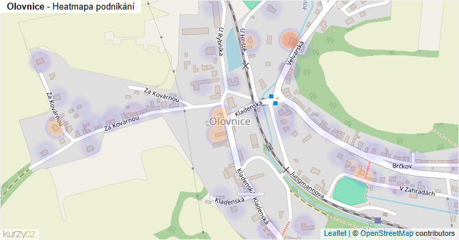 Olovnice - mapa podnikání
