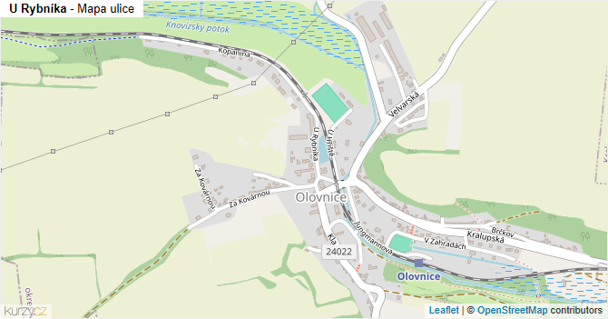 U Rybníka - mapa ulice