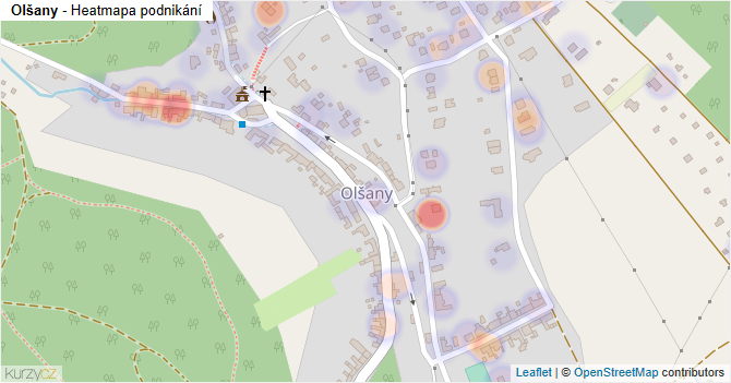 Olšany - mapa podnikání