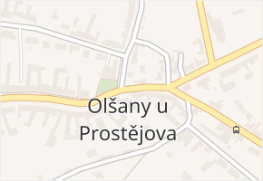 Olšany u Prostějova v obci Olšany u Prostějova - mapa části obce