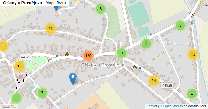 Olšany u Prostějova - mapa firem
