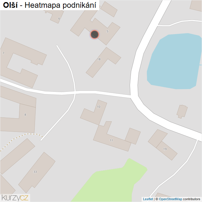 Mapa Olší - Firmy v obci.