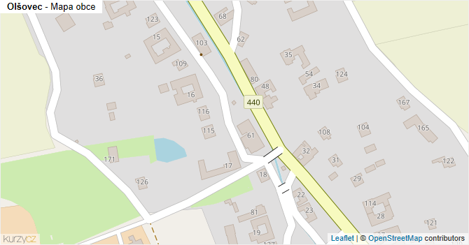 Olšovec - mapa obce
