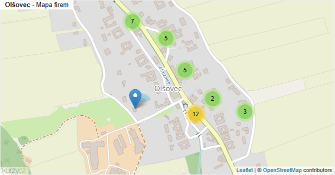 Olšovec - mapa firem