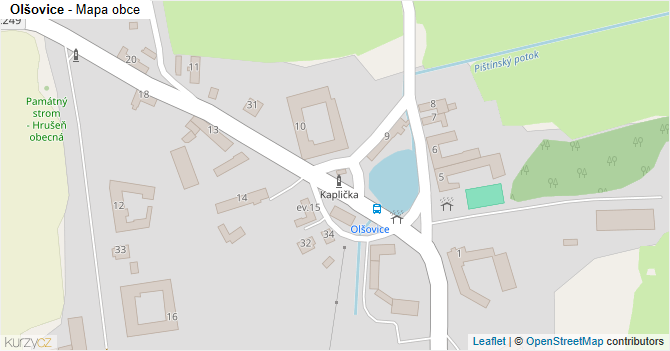 Olšovice - mapa obce