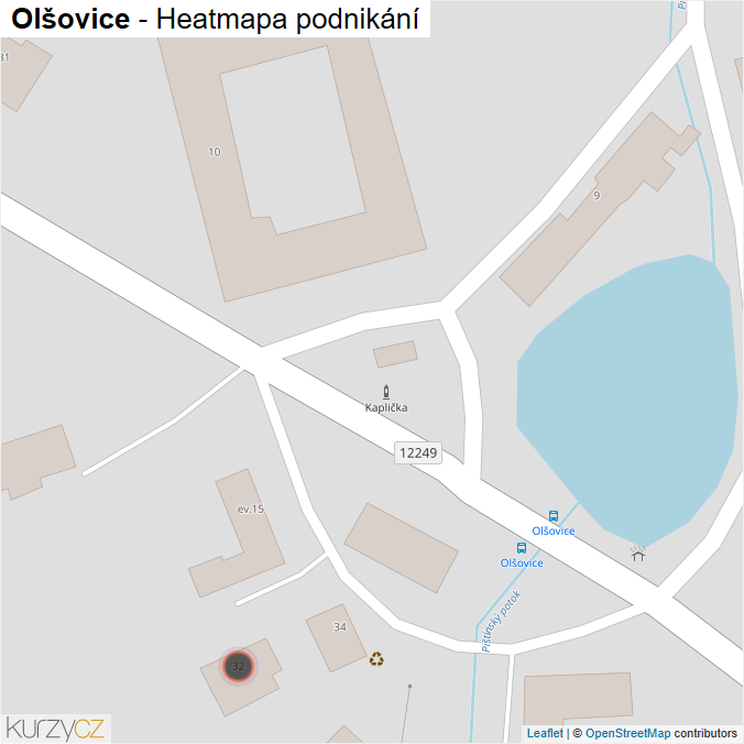 Mapa Olšovice - Firmy v obci.