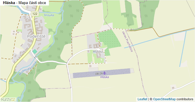 Hláska - mapa části obce
